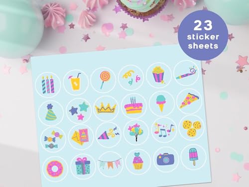 Birthday Bingo Game for Kids - Multicolor Pack for 23 Players
