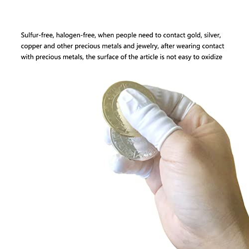 Medium Disposable Nitrile Finger Cots - 100pcs White