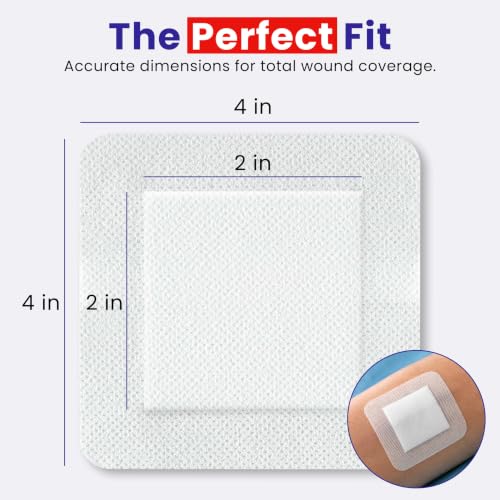 Sterile Bordered Gauze Island Dressings - 4"x4", 30 Count