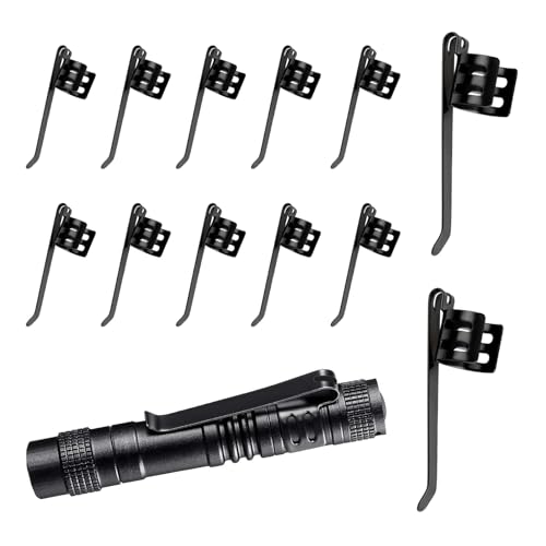 12-Piece Portable Stainless Steel Flashlight Set - Keychain Lights