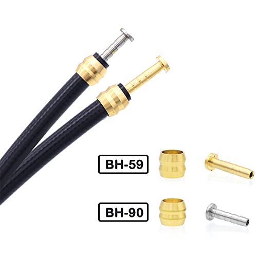 CYSKY 2500mm Hydraulic Brake Hose Kit for Shimano BH59 BH90 Avid SRAM – Black, 8 Brass Olives & 8 Inserts
