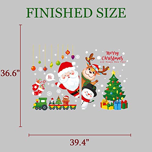 GGBOY Christmas Wall Decals, Santa Claus Christmas Wall Stickers Removable