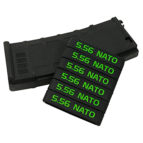 Magazine Marking Bands - 6 Pack Black-Green Silicone