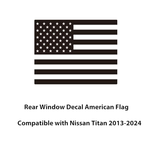 Zxiaochun American Flag Rear Window Decal for Nissan Titan 2013-2024