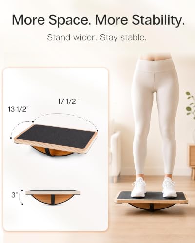 StrongTek Wooden Balance Board - Advanced 360° Wobble Version