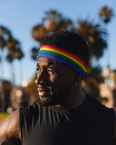Moisture-Wicking Workout Headband - Rainbow Athletic Sweatband