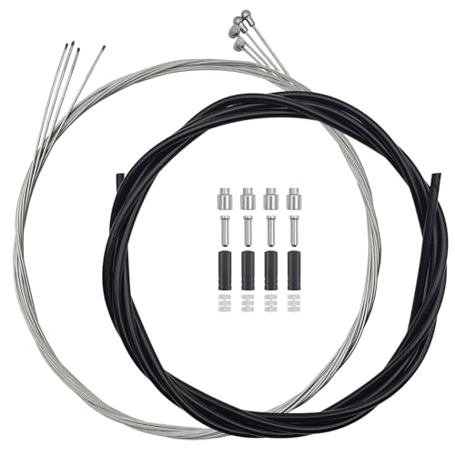 Bicycle Brake Cable Kit - 4 Pcs for Mountain & Road Bikes