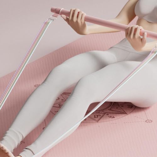 11-Piece Resistance Band Set with Pilates Bar - Home Gym Kit
