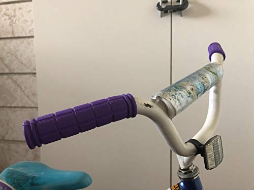Non-Slip Rubber Bicycle Handlebar Grips - Purple