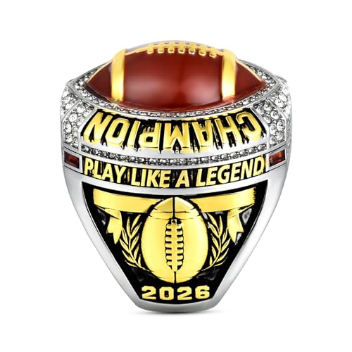Fantasy Football Championship Ring - Gold & Silver Dual Plated - 13