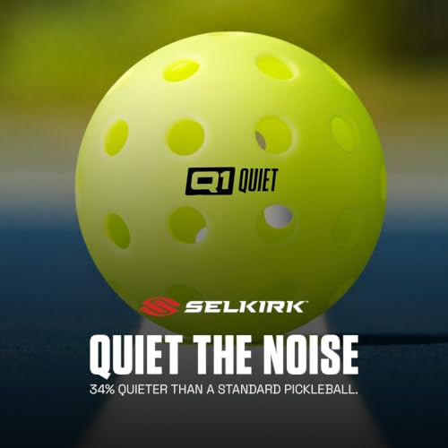 Selkirk Sport Q1 Quiet Pickleball Balls 12 Pack | USAP-Approved Noise-Reducing Outdoor Balls