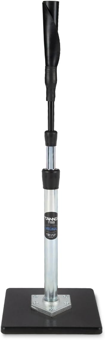 Tanner Tee | Adjustable Pro Batting Tee for Baseball & Softball - Steel Shaft, Composite Base, 26"-43" Height