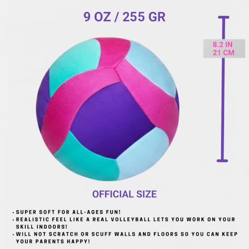 Softy Volleyball - Pain-Free Kids Indoor Ball - Teal