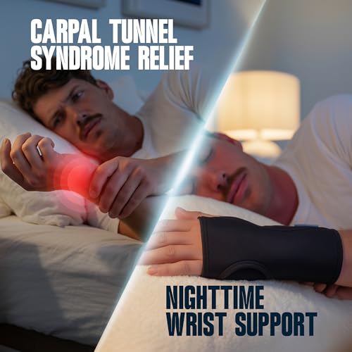 Nighttime Pain Relief Wrist Brace for Carpal Tunnel & Arthritis - 2 Pack