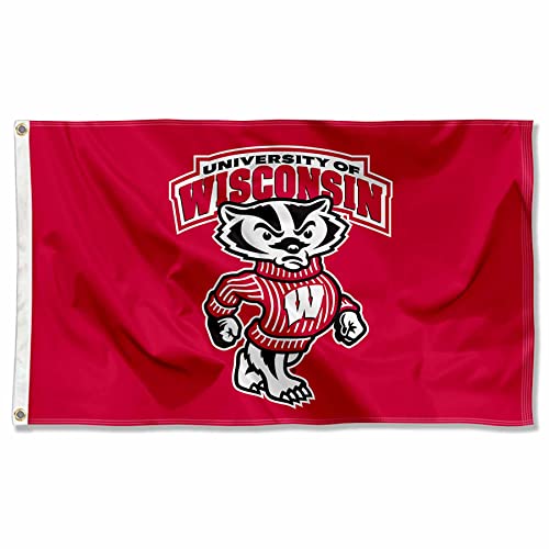 Wisconsin Badgers College Flag 3x5 Banner with Grommets - UW Bucky University