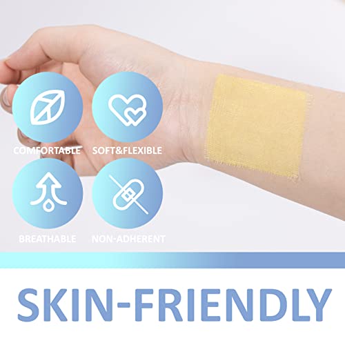 Dr.Med Xeroform Petrolatum Dressing Patch 2x2 in - 25 Pcs Box, Non-Adherent Gauze for Minor Burns & Wounds
