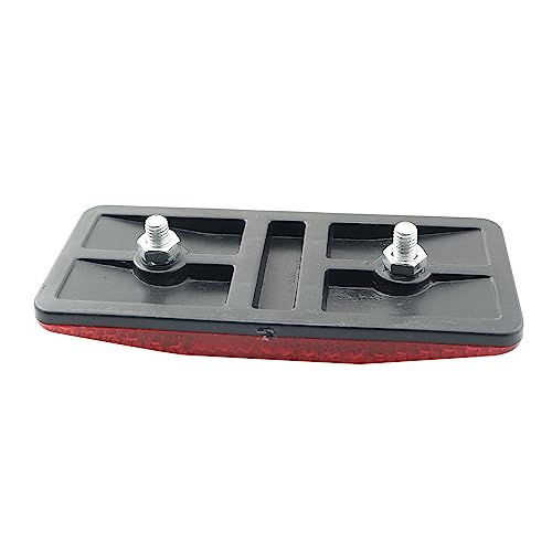 Bicycle Rear Rack Reflector - Red Plastic Safety Accessory 98x39mm