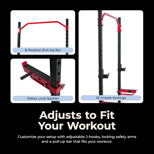 Full-Size Power Rack for Home Strength Training - Heavy-Duty