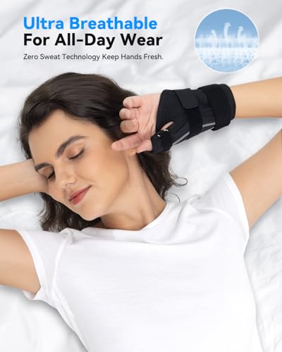 Thumb Brace Support for Pain Relief - Ergonomic Spica Splint S/M White