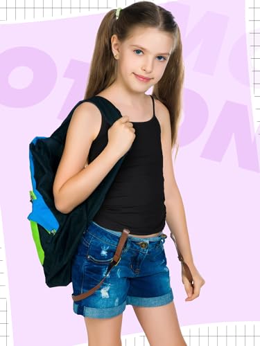 Girls Dance Tank Top 6 Pack - Cute Colors, Age 11-12 Years - Geyoga