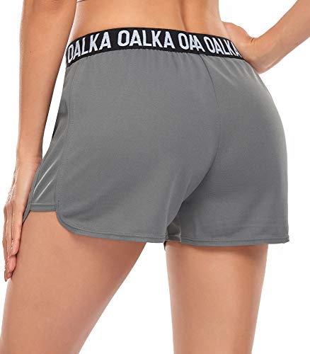 Lightweight Women's Running Shorts with Pockets - XX-Large Light Grey