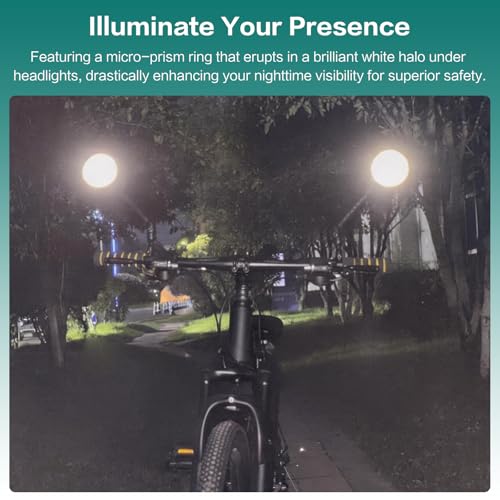 SHEJISI Bike Mirror Reflective Film Upgrade | Universal 7/8'' Handlebar Rear View, 360° Adjustable