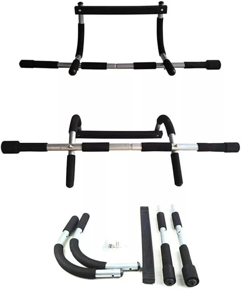 Portable Pull Up Bar for Doorway - Max Capacity 330 lbs - Black