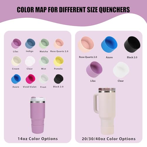 Silicone Boot for Stanley Quencher Tumblers - Rose Quartz 2.0, 30 Oz