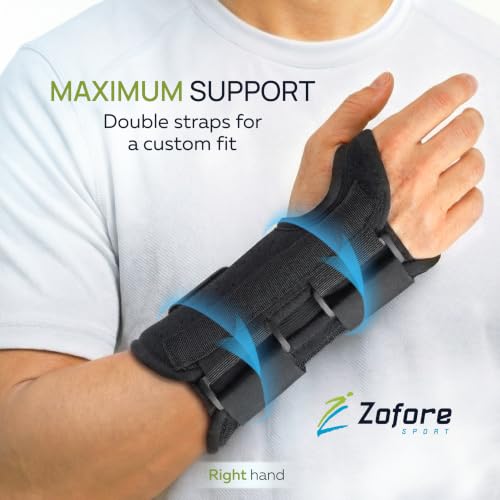 Carpal Tunnel Wrist Brace with Metal Splint for Pain Relief - L/XL