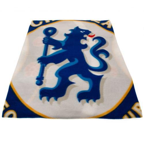 Chelsea Fleece Blanket 60x50 Inch - Official EPL Club Crest Throw