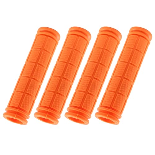 Non-Slip Rubber Bike Handlebar Grips - 4Pcs Orange