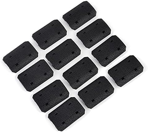Skiennix Lightweight Ergonomic Polymer Rails - Pack of 12 | Sleek Black Design for Easy Handling