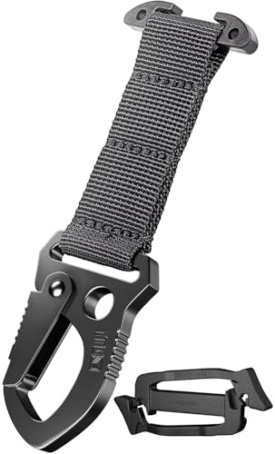 Heavy-Duty Tactical MOLLE Clip with Metal Hook & Webbing