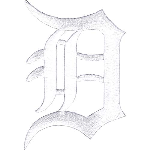 Detroit Tigers White Primary MLB Logo Patch - 3.75" x 4"