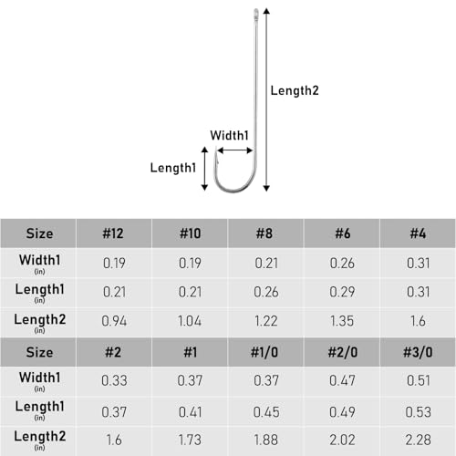 Aberdeen Fishing Hooks - 100 Pack, Extra Long Shank, Light Wire