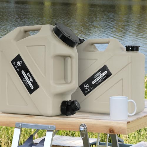 Grey 3.2 Gallon Camping Water Container with Spigot, Leakproof BPA-Free