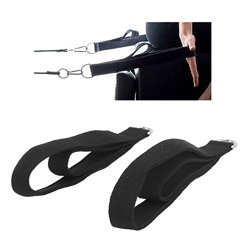 Adjustable D Ring Pilates Straps - Anti-Slip Double Loop for Home Gym