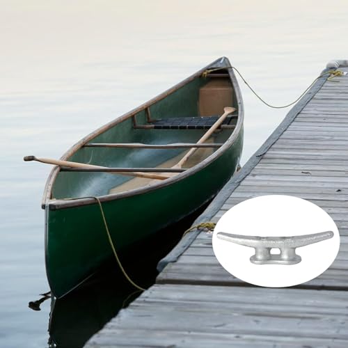 VEITHI 24 Pack 4-Inch Galvanized Marine Dock Cleats with Hardware, Silver