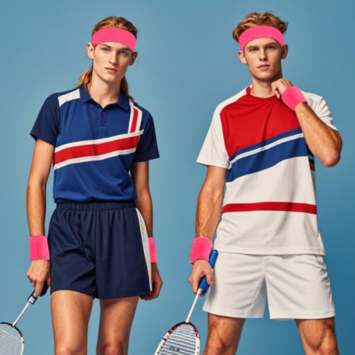 Wicking Sweat Headband & Wristbands Set - Pink