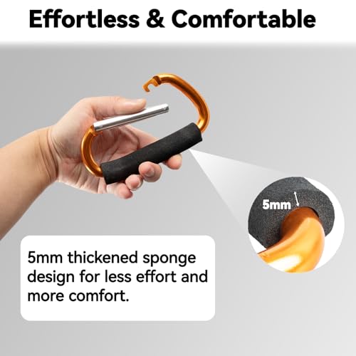 Aluminum Speaker Carabiner Hook for Outdoor Portable Speakers - Orange
