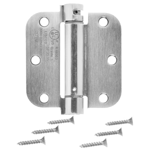 Self-Closing Door Hinge - 3.5 Inch x 3.5 Inch - Satin Nickel - 1 Piece