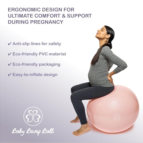 Baby Bump Birthing Ball for Pregnancy & Labor - Anti-Burst, Non-Slip Exercise Ball