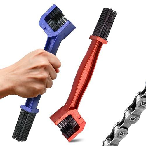 Motorcycle Chain Cleaning Brush Set - 2 Pcs O-Ring Safe