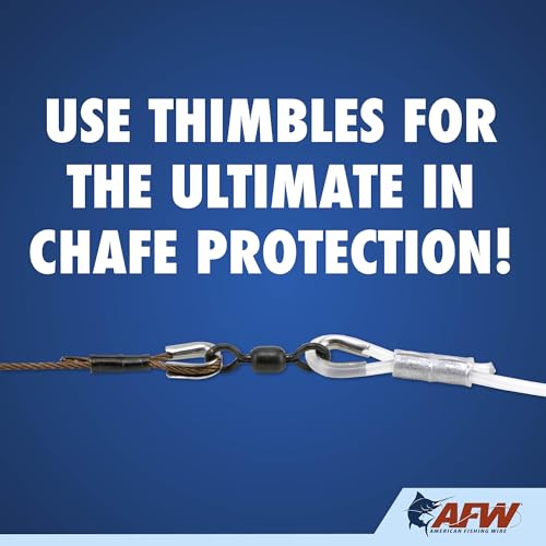 Stainless Steel Thimbles - Fishing Cable Protectors, 10 Pieces, Size 0