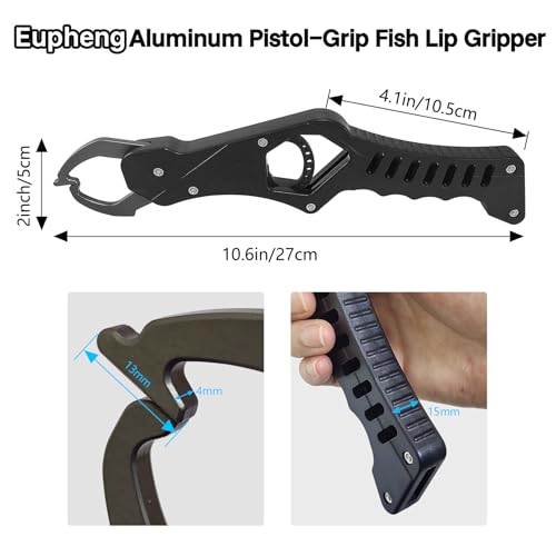 Aluminum Pistol-Grip Fish Lip Gripper Tool - Blue