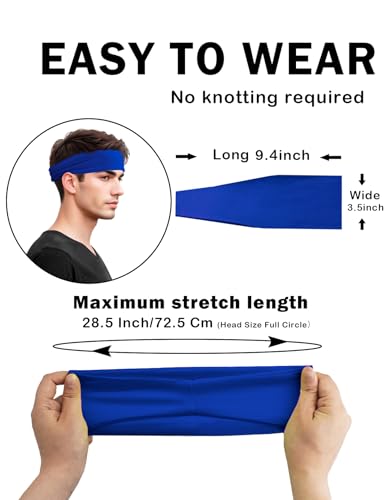 Non-Slip Sweat Headband for Men & Women - Royal Blue