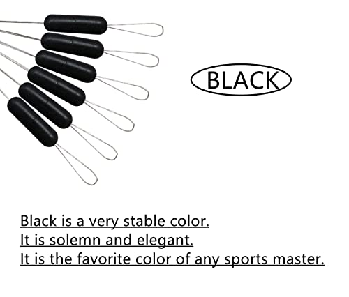 Fishing Float Stopper - 150PCS Rubber Bobber Stops, Black & Colorful Cylinder