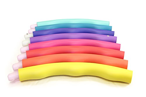 Weighted Hula Hoop 3.3lb Large Rainbow Exercise Hoop for Fat Loss & Fitness