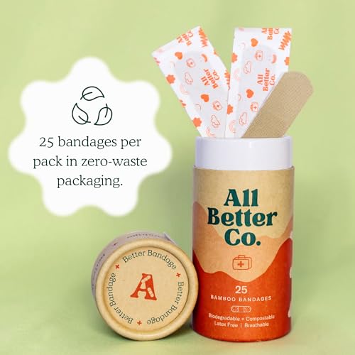 Organic Bamboo Bandages - Hypoallergenic & Eco-Friendly - 25 Pack