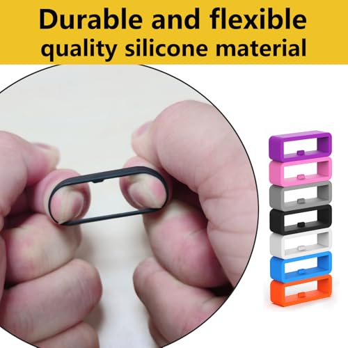 Silicone Fastener Rings for Wristbands - Secure Loop Holder - 14 Colors